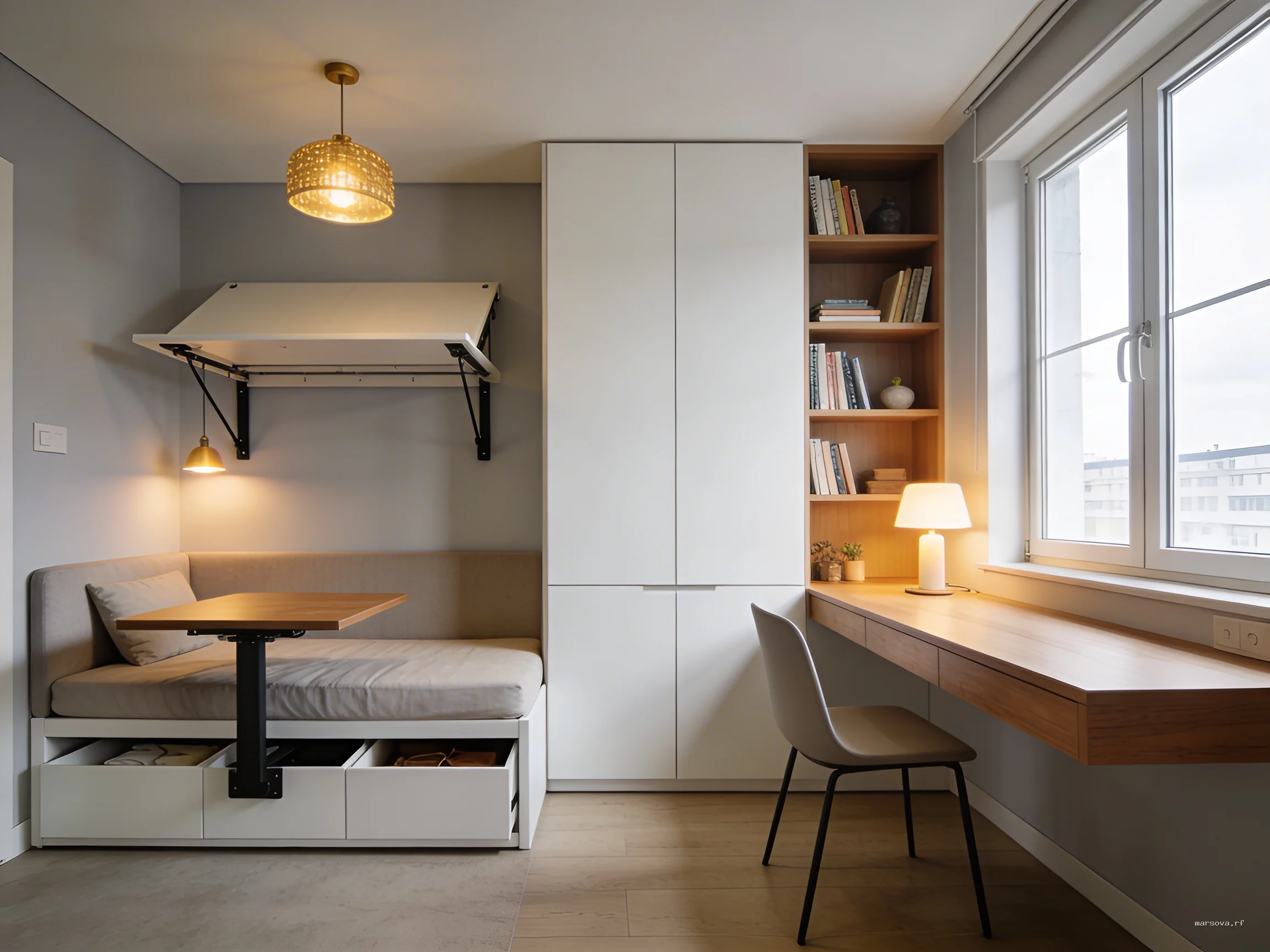 Дизайн маленькой студии 25 кв.м: как уместить всё и не превратить квартиру в склад