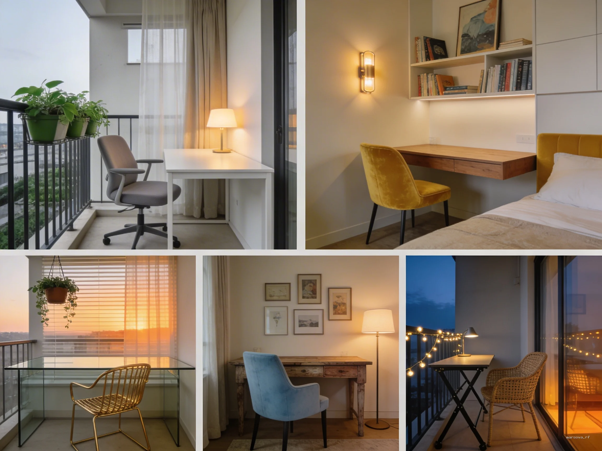 Рабочее место дома: 5 стильных идей для организации офиса на балконе или в спальне