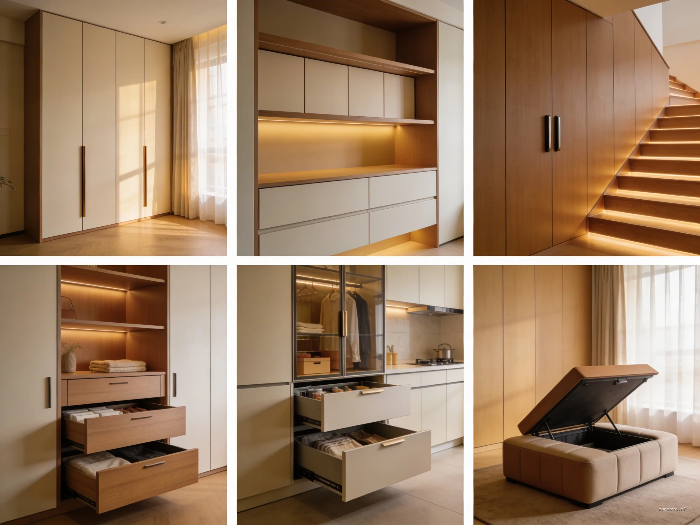 Невидимое хранение: 6 способов спрятать всё лишнее в интерьере квартиры от Анастасии Марсовой