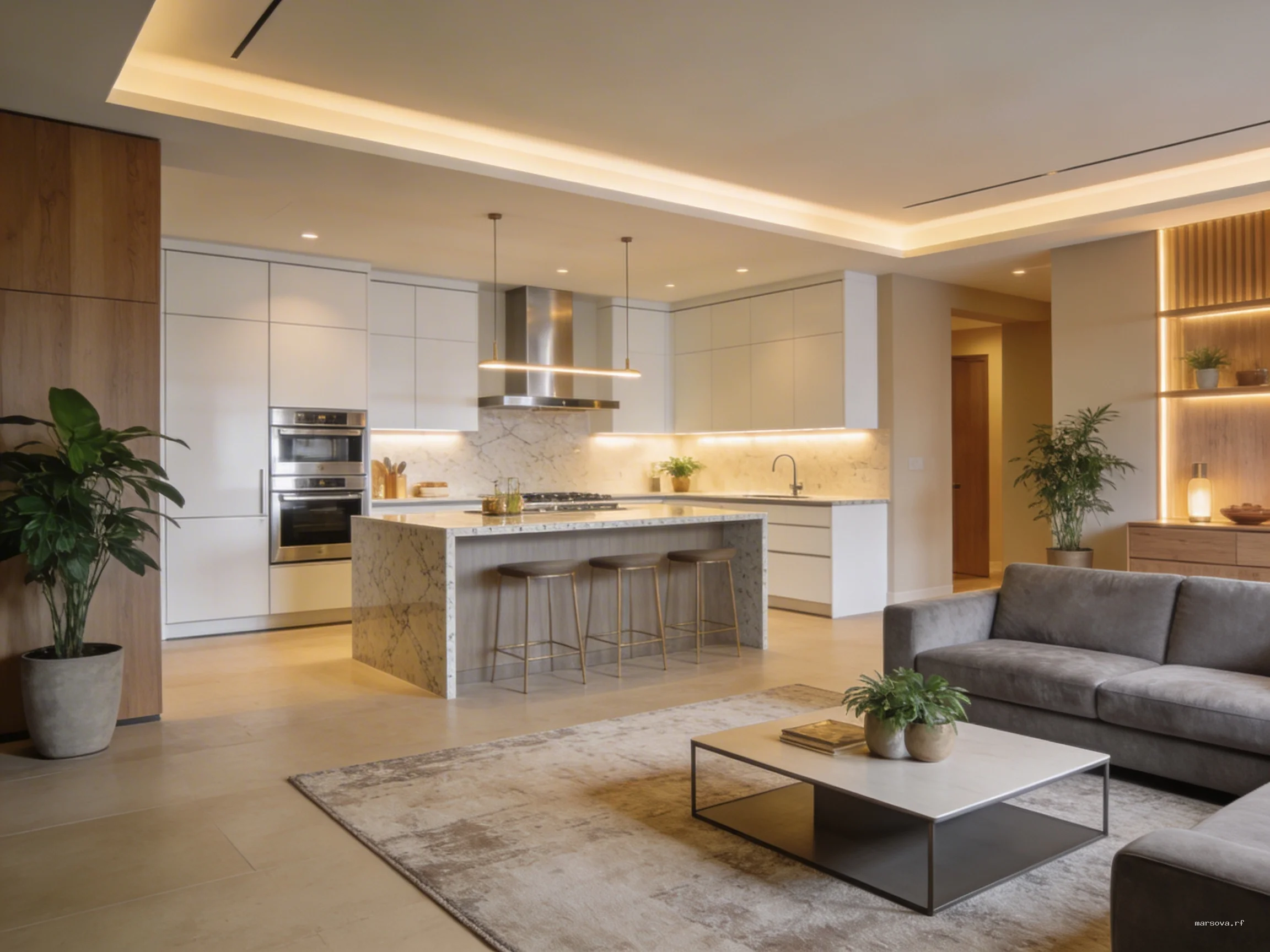 Европланировка: 7 правил зонирования кухни-гостиной в новостройке