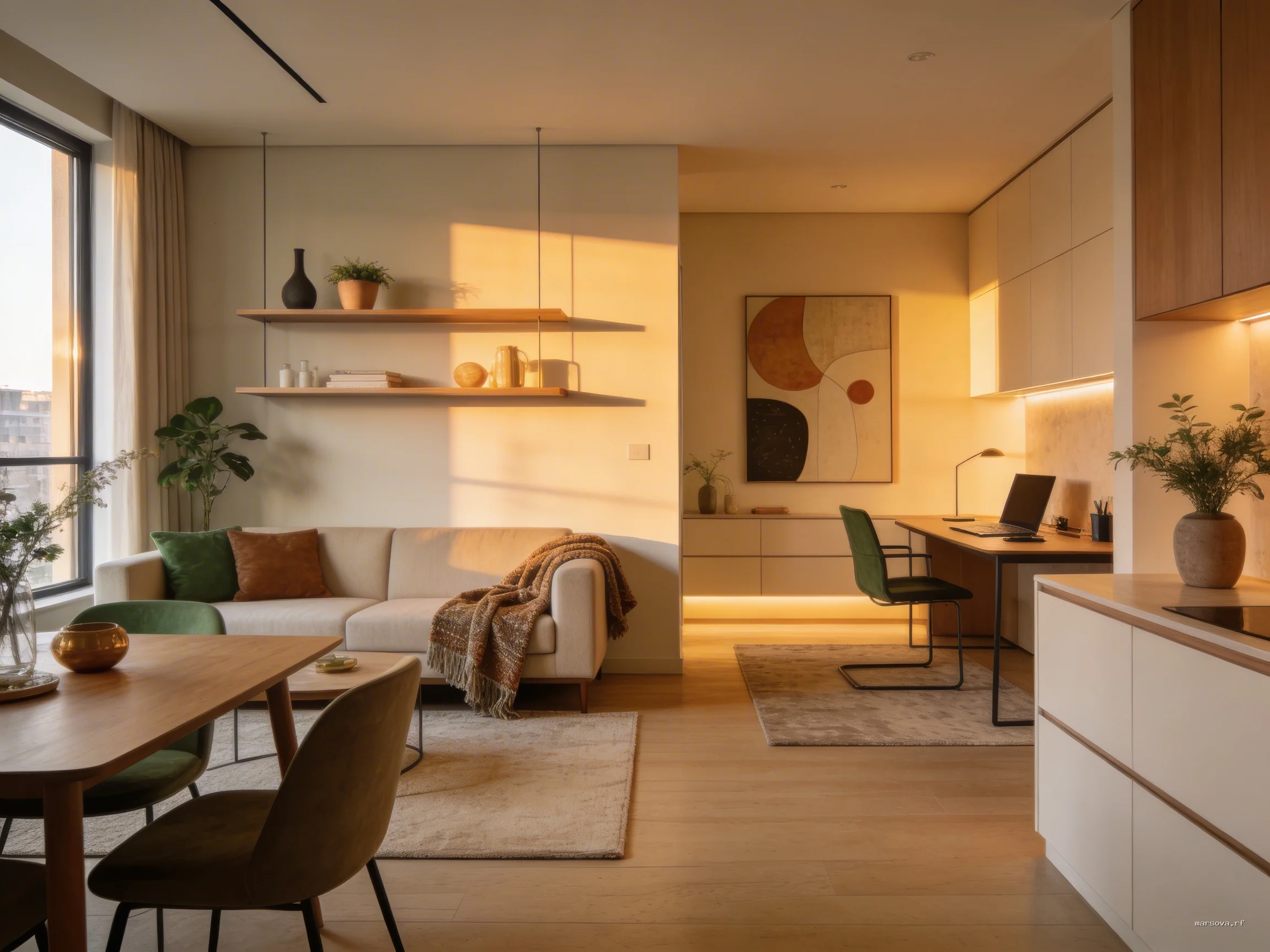 Зонирование студии: 5 правил, как создать уют без лишней мебели