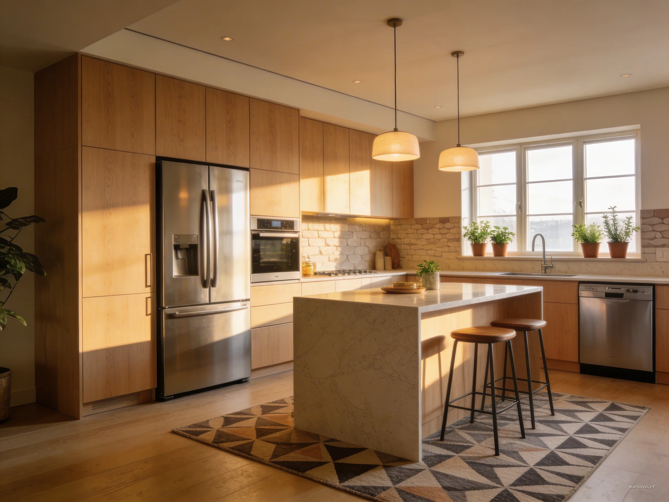 Кухня в студии: как не занять всё место техникой