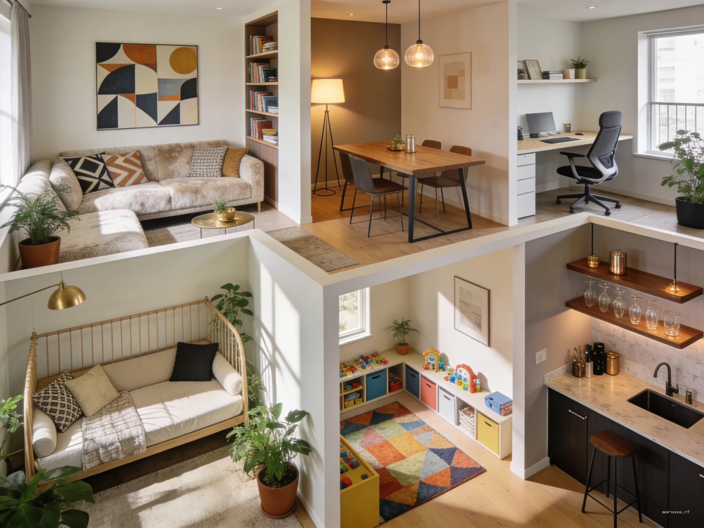 7 приемов зонирования без капитальных стен