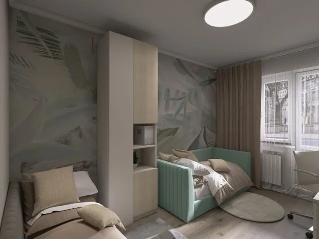 Детская комната улица Юности, г. Саров визуализация интерьера помещения